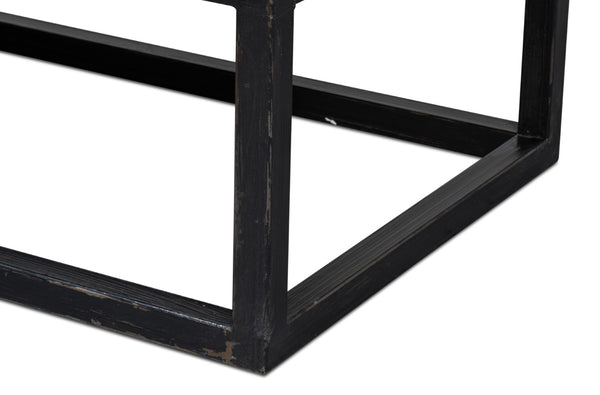 Sarreid Aztec Sideboard Black - Stylish Antique Finish With 2 Removable Shelves For Versatile Storage Solutions Black  40383-5