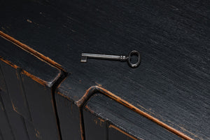 Sarreid Aztec Sideboard Black - Stylish Antique Finish With 2 Removable Shelves For Versatile Storage Solutions Black  40383-5