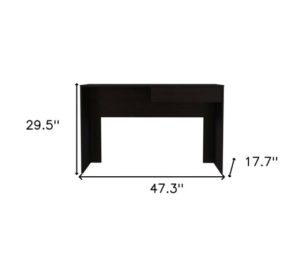 Homeroots 47" Black Computer Desk   403830