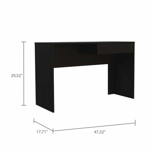 Homeroots 47" Black Computer Desk   403830