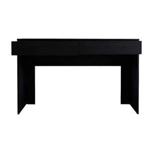 Homeroots 47" Black Computer Desk With Two Drawers   403833