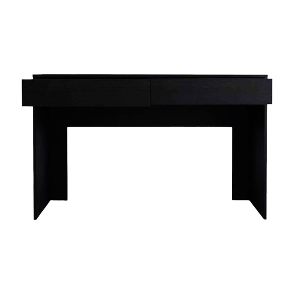 Homeroots 47" Black Computer Desk With Two Drawers   403833