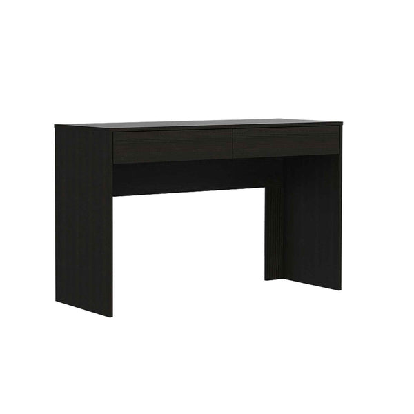 Homeroots 47" Black Computer Desk With Two Drawers   403833