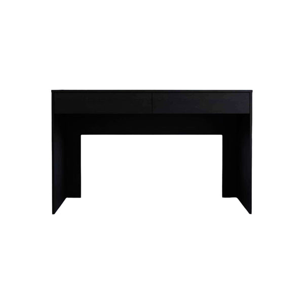 Homeroots 47" Black Computer Desk With Two Drawers   403833