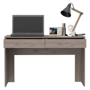 Homeroots 47" Light Gray Computer Desk With Two Drawers   403834