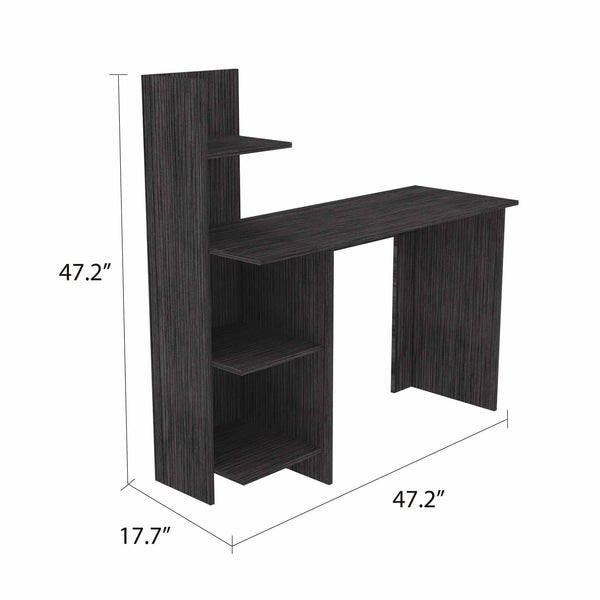 Homeroots 47" Gray Computer Desk With Hutch   403836