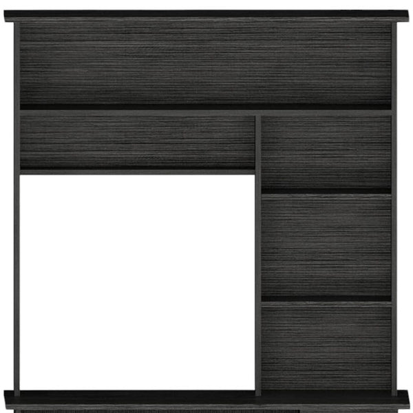 Homeroots 43" Gray Computer Desk With Hutch   403841