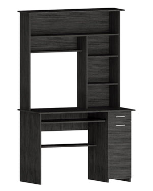 Homeroots 43" Gray Computer Desk With Hutch   403841