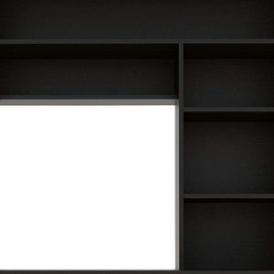 Homeroots 43" Black Computer Desk With Hutch   403842