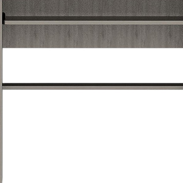 Homeroots 43" Light Gray Computer Desk With Hutch   403843