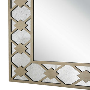 Homeroots 51" Gold And Silver Mirrored Glass Console Table   403848