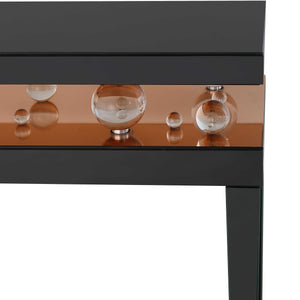 Homeroots 51" Black Mirrored Console Table   403849