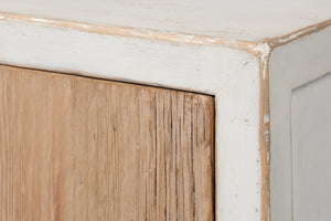 Sarreid Modern Sideboard With Removable Shelves - Stylish Reclaimed Pine Design With Antique Natural Finish White  40384