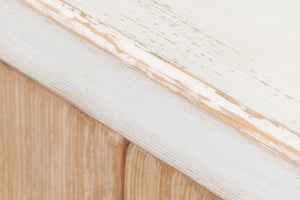Sarreid Modern Sideboard With Removable Shelves - Stylish Reclaimed Pine Design With Antique Natural Finish White  40384