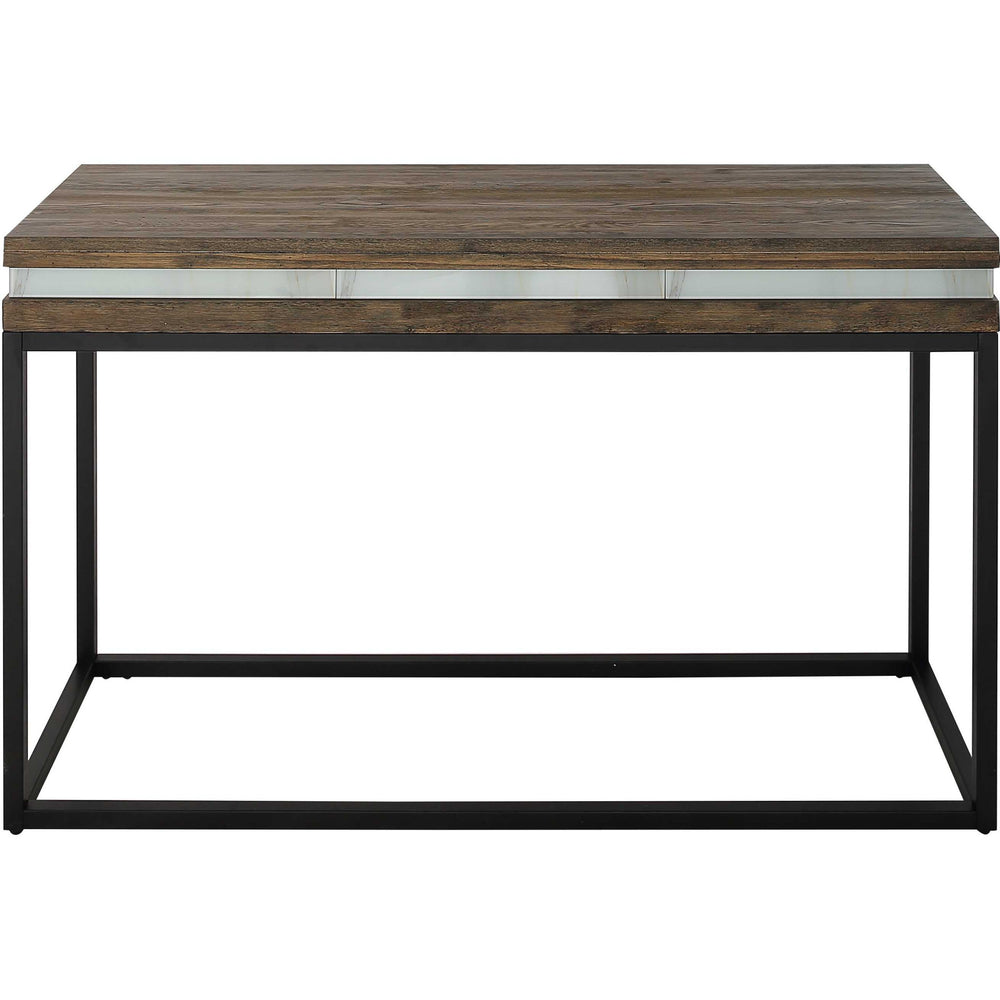 Homeroots 47" Brown And Black Frame Console Table   403850