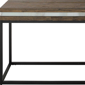 Homeroots 47" Brown And Black Frame Console Table   403850