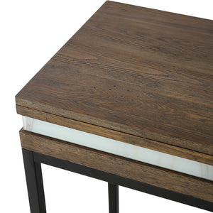 Homeroots 47" Brown And Black Frame Console Table   403850