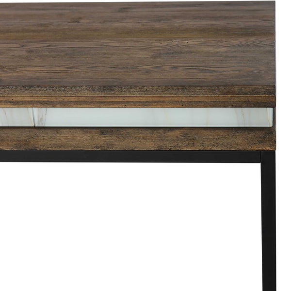 Homeroots 47" Brown And Black Frame Console Table   403850