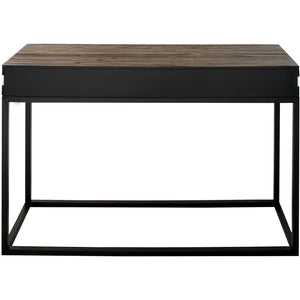 Homeroots 47" Brown And Black Frame Console Table   403850