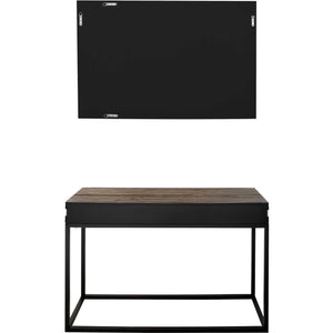 Homeroots Set Of Two 47" Brown And Black Frame Console Table   403857