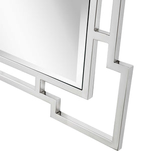 Homeroots Set Of Two 46" White And Silver Faux Marble Mirrored Sled Console Table   403865