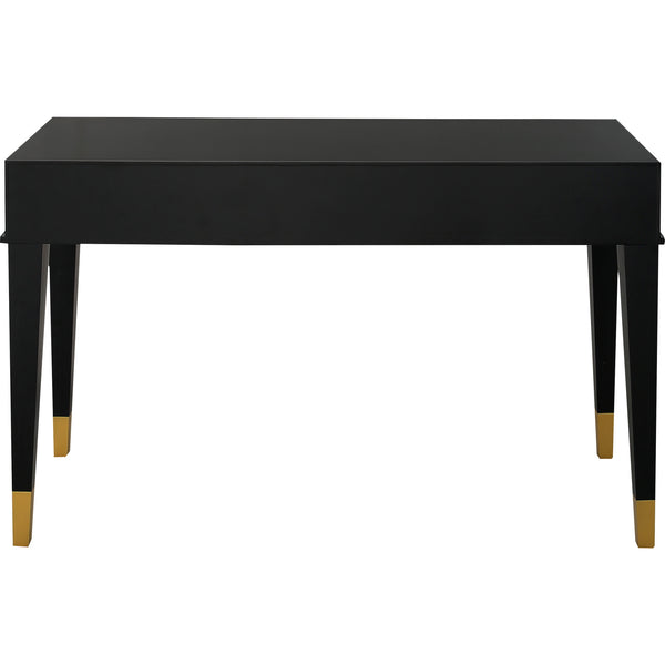 Homeroots 47" Black Silver And Gold Wood Console Table And Drawers   403867