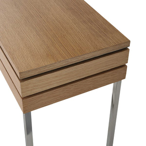 Homeroots 47" Brown And Silver Frame Console Table And Drawers   403868