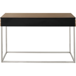 Homeroots 47" Brown And Silver Frame Console Table And Drawers   403868