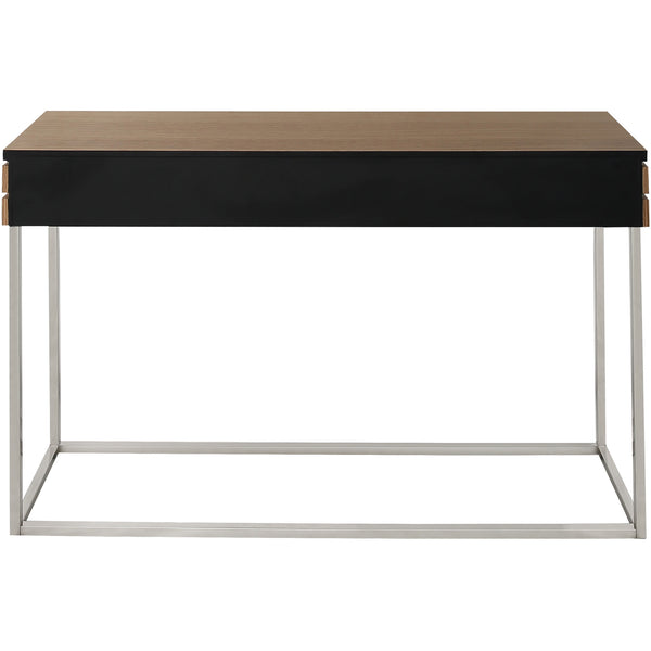 Homeroots 47" Brown And Silver Frame Console Table And Drawers   403868