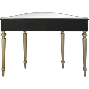 Homeroots 44" Silver And Gold Mirrored Glass Free Form Console Table   403869