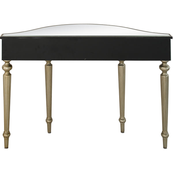 Homeroots 44" Silver And Gold Mirrored Glass Free Form Console Table   403869