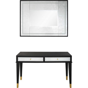 Homeroots Set Of Two 47" Black Console Table And Drawers   403872
