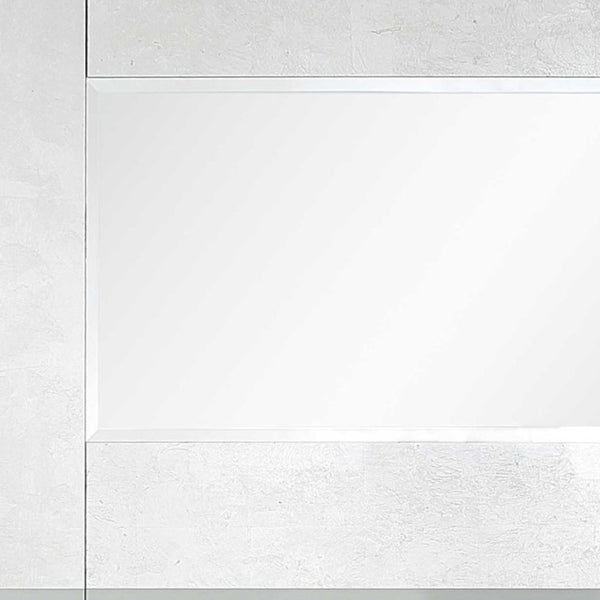 HomeRoots 47" Black and Silver Mirrored Console Table with Drawers - Modern Accent for Entryway & Living Rooms 403872