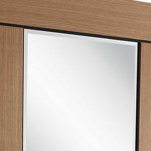 HomeRoots 47" Sleek Brown and Silver Console Table with Drawer & Mirror - Stylish Entryway or Living Room Charm 403873