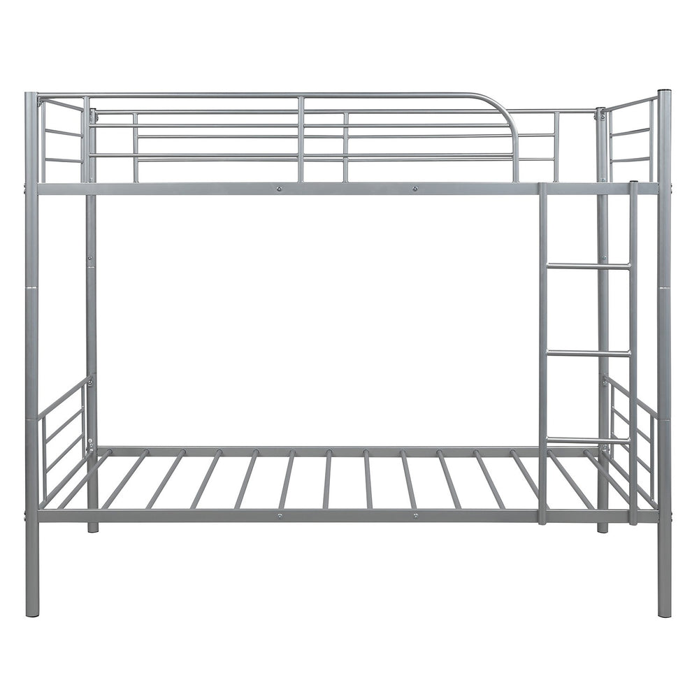 Homeroots Silver Twin Over Twin  Separable Bunk Bed  Steel 403875