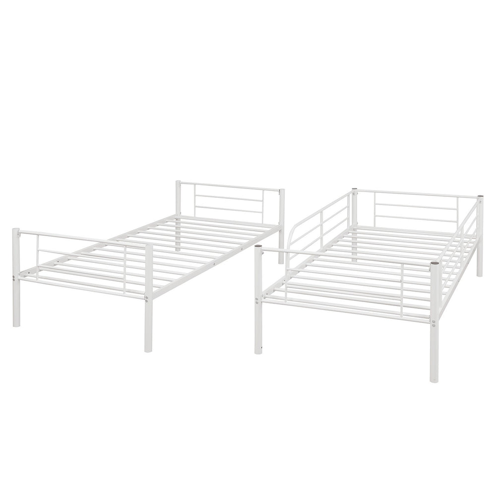 Homeroots Black Twin Over Twin Separable Bunk Bed  Steel 403876