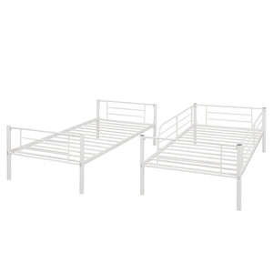 Homeroots Black Twin Over Twin Separable Bunk Bed  Steel 403876