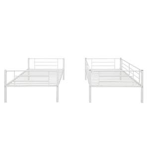 Homeroots Black Twin Over Twin Separable Bunk Bed  Steel 403876