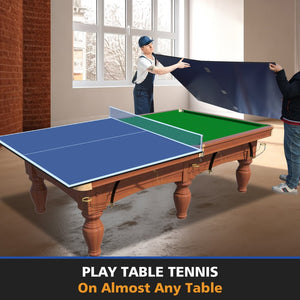 English Elm 8.5ft Regulation Ping Pong Conversion Top Foldable Mdf Surface for Game Rooms Blue W1408P401724