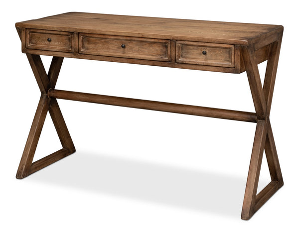 Sarreid Kitchen Desk Brown - Stylish Reclaimed Fir With 3 Drawers For Organized Home Office Or Kitchen Space Brown  40390-2