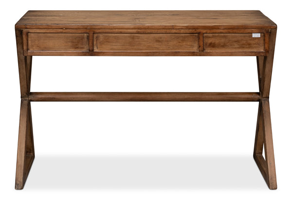 Sarreid Kitchen Desk Brown - Stylish Reclaimed Fir With 3 Drawers For Organized Home Office Or Kitchen Space Brown  40390-2