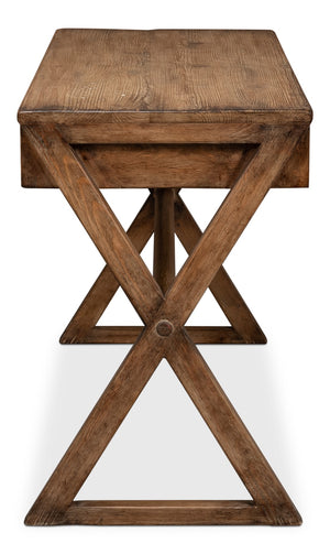 Sarreid Kitchen Desk Brown - Stylish Reclaimed Fir With 3 Drawers For Organized Home Office Or Kitchen Space Brown  40390-2