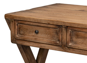 Sarreid Kitchen Desk Brown - Stylish Reclaimed Fir With 3 Drawers For Organized Home Office Or Kitchen Space Brown  40390-2