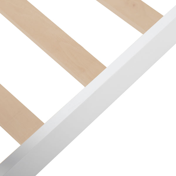 Homeroots White Twin Size L Shaped Double Bunk Bed With Drawer  Manufactured Wood And Solid Wood 403912