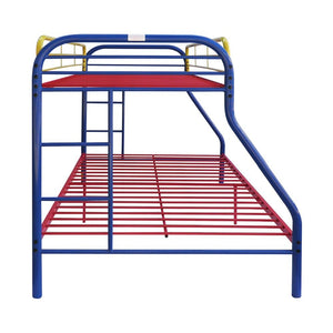 Homeroots Colorful  Twin Over Full Size Bunk Bed  Steel 403921