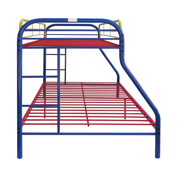 Homeroots Colorful  Twin Over Full Size Bunk Bed  Steel 403921