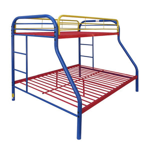 Homeroots Colorful  Twin Over Full Size Bunk Bed  Steel 403921