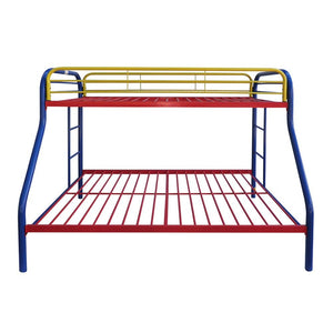 Homeroots Colorful  Twin Over Full Size Bunk Bed  Steel 403921