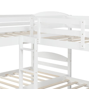 Homeroots White Twin Contemporary Manufactured Wood And Solid Wood Bunk Bed  Manufactured Wood And Solid Wood 403938