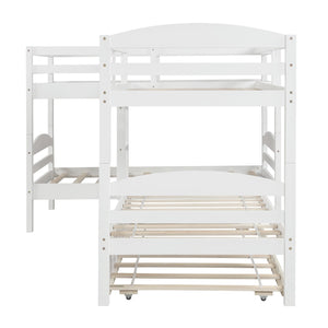 Homeroots White Twin Contemporary Manufactured Wood And Solid Wood Bunk Bed  Manufactured Wood And Solid Wood 403938